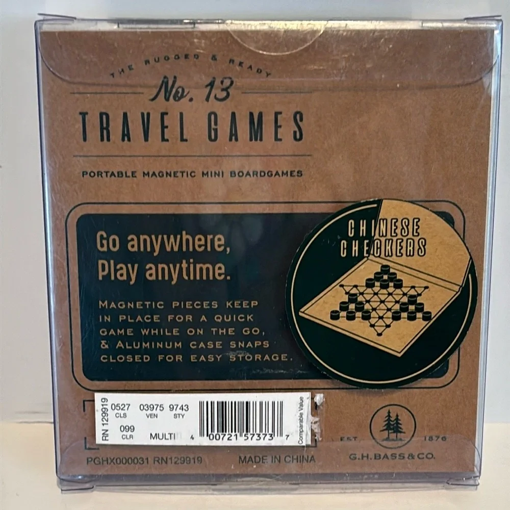 G.H. Bass & Co. Magnetic Chinese Checkers Travel Game